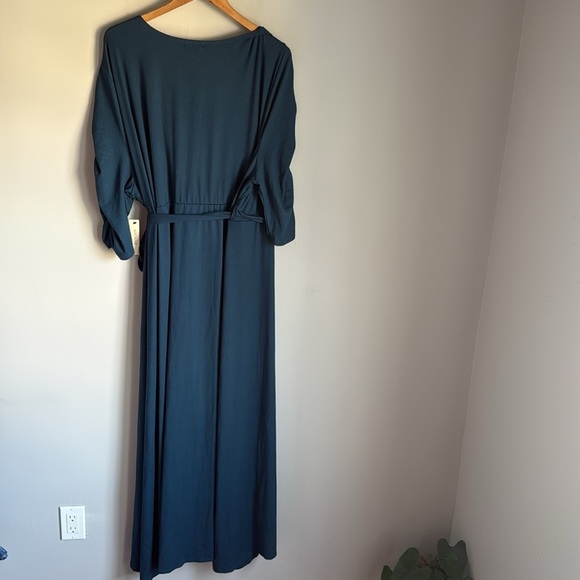 NEW Kiyonna Meadow Dream Maxi Dress in Teal Topaz 4X - Picture 3 of 13